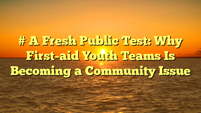 # A Fresh Public Test: Why First-aid Youth Teams Is Becoming a Community Issue